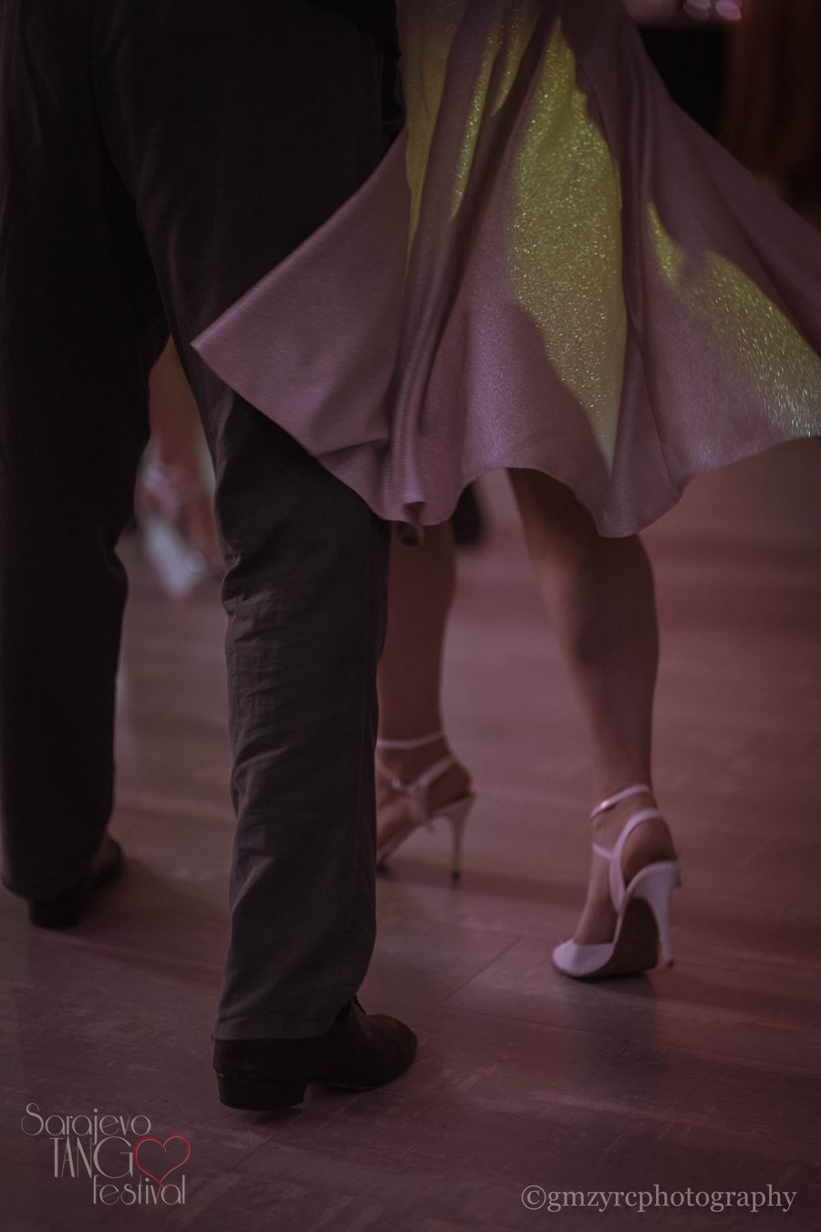 Dancers' footwork at Sarajevo Tango Festival